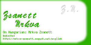 zsanett mrkva business card